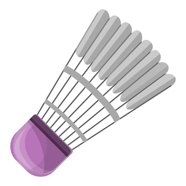 Badminton shuttlecock icon, cartoon style - Vetor, Imagem