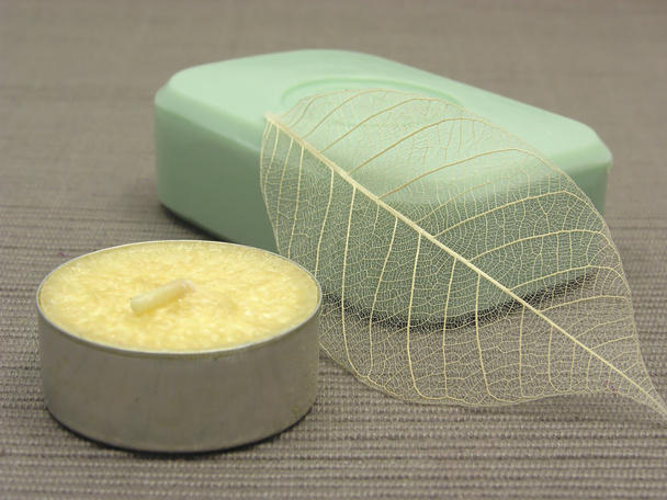 Yeşil sabun süsleme ile - Fotoğraf, Görsel