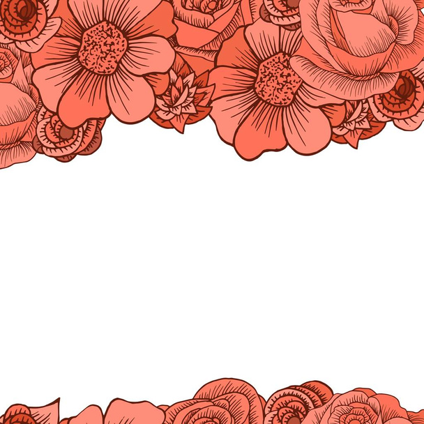 Blumen Hintergrund in handgezeichneten Stil - Vektor, Bild