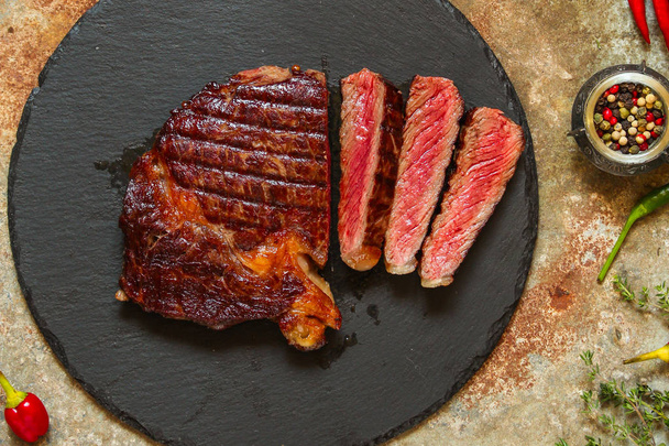 meat, steak, beef (piece). top copy space - Photo, Image
