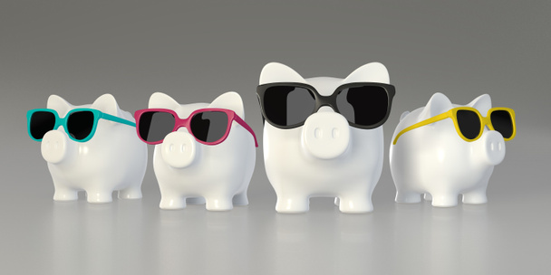 Piggy bank - Big Pig and the candy gang - Photo, Image