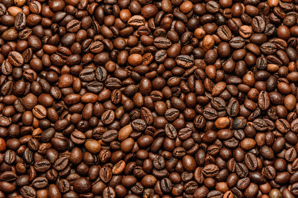 香りのコーヒー豆の背景 - 写真・画像
