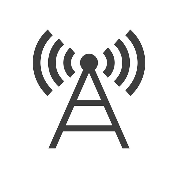 Antenne-icoon op een witte achtergrond. Vectorillustratie - Vector, afbeelding