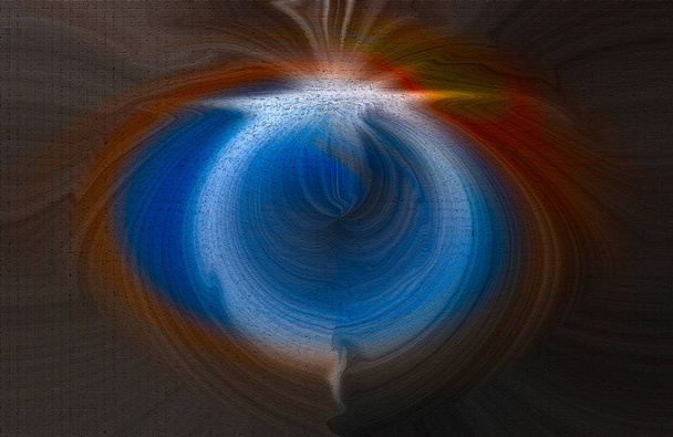 球形の波とクルクル回す色とりどり - 写真・画像
