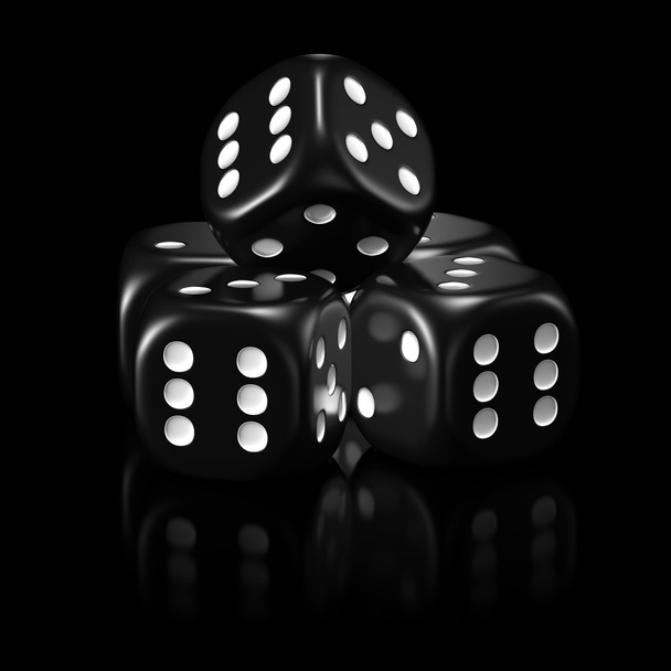Black dice stack - Photo, Image