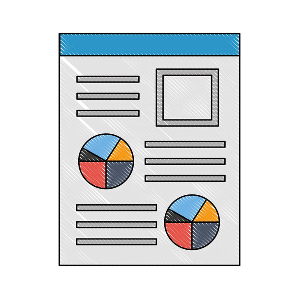 fichier de document avec icône graphique à secteurs statistiques
 - Vecteur, image