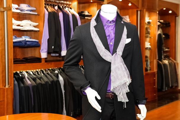 Johannesburg, South Africa - April 27 2011: Interior of an Up-Market Men's Fashion Clothing Retail Store - Фото, изображение