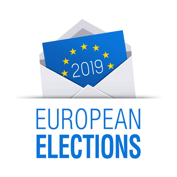2019 欧州議会選挙の投票の封筒のアイコン - 写真・画像