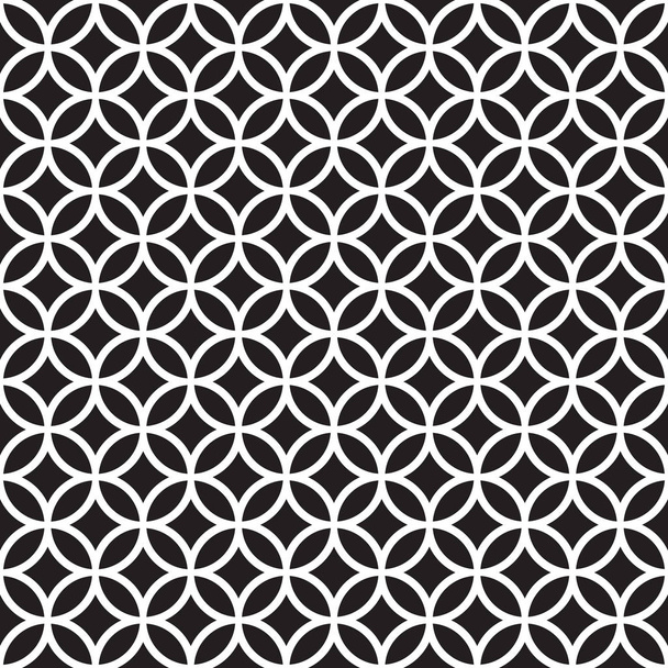 シームレスな交差幾何学的ヴィンテージサークルパターン - ベクター画像