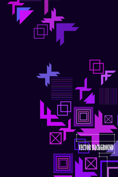 Vector of modern abstract geometric background, brochure cover design - Vector, imagen