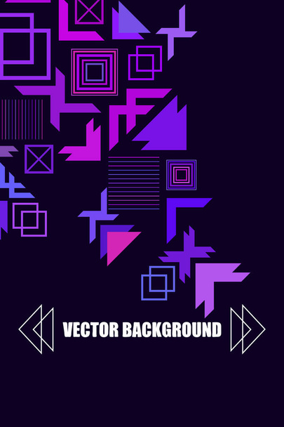 Vector of modern abstract geometric background, brochure cover design - Wektor, obraz