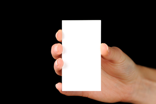 Female Hand And a Card - Фото, изображение