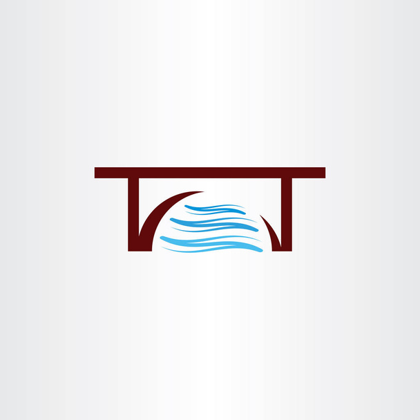 bridge construction element symbol logo vector  - Vector, Image