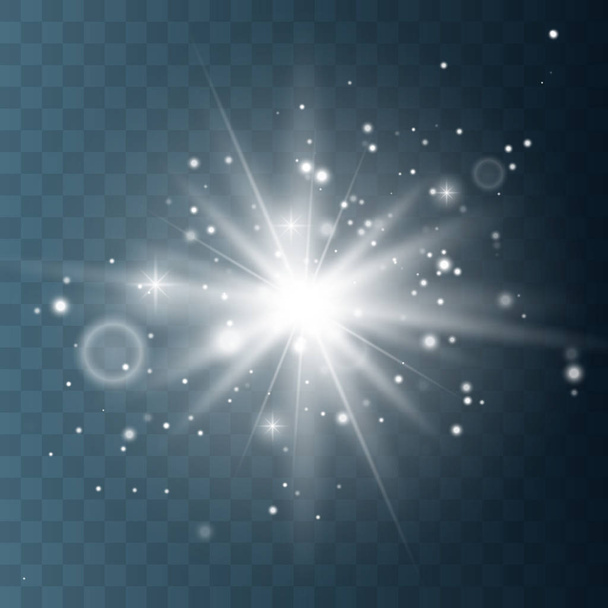 Lens flare effect isolated. - Vector, Image