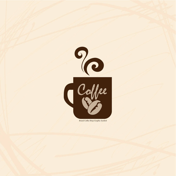kahvila kahvila logo merkki graafinen objekti - Vektori, kuva