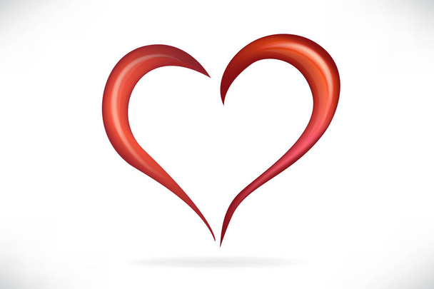 Happy valentines heart symbol logo vector image - Vektor, kép