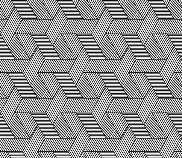nahtlose Hexagon Rattan Muster Vektor Art Design - Vektor, Bild