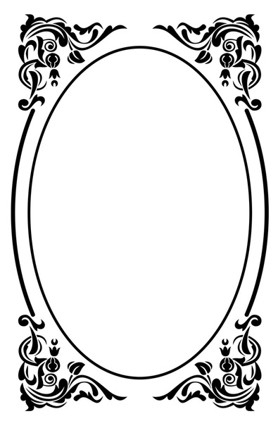 Quadro oval elegante
 - Vetor, Imagem