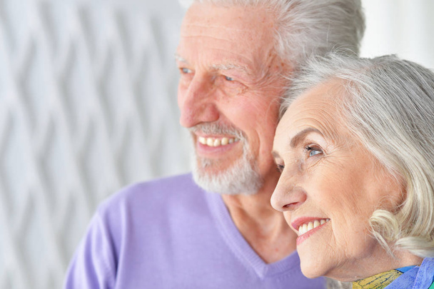 portrait of a happy senior couple at home - Foto, Imagem