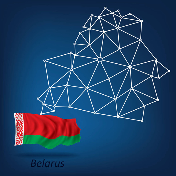 Αφηρημένη Χάρτης της Λευκορωσίας - εικονογράφηση διάνυσμα - Διάνυσμα, εικόνα