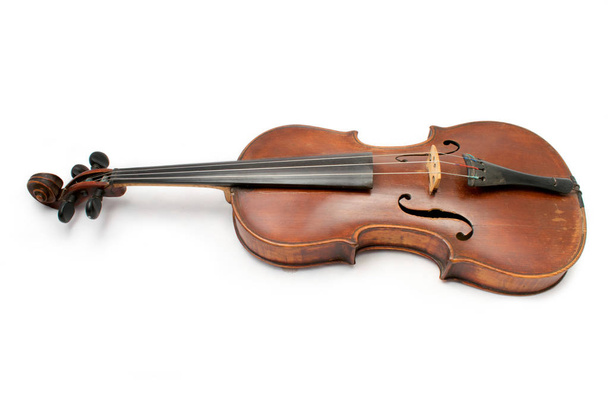 Velho violino isolado sobre fundo branco - Foto, Imagem