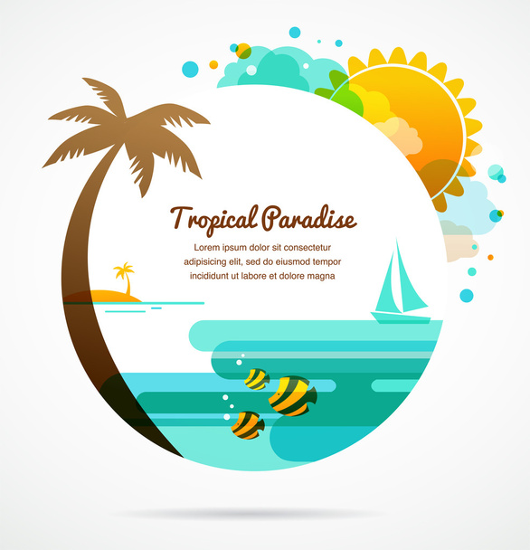 Tropical paradise - Vektori, kuva
