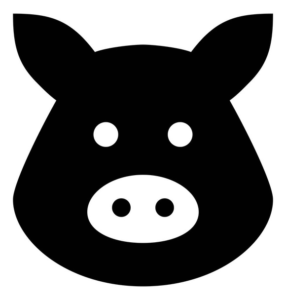 Pig Head Vector Icon - Διάνυσμα, εικόνα