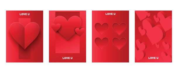 Coeur sur la Saint-Valentin dans l'amour motif vecteur beau signe rouge sur la célébration du coeur et carte de vœux toile de fond amour coeur illustration fond
 - Vecteur, image