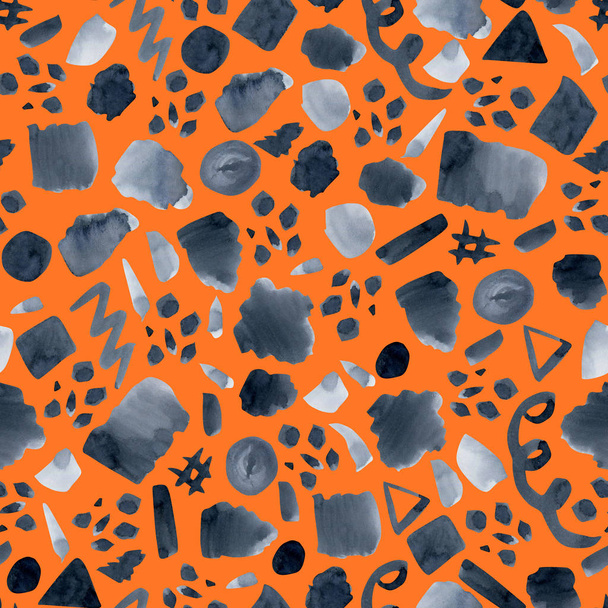 Acuarela índigo formas abstractas patrón sin costuras
 - Foto, imagen