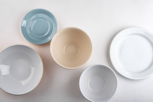 Top view on tableware set - Photo, image