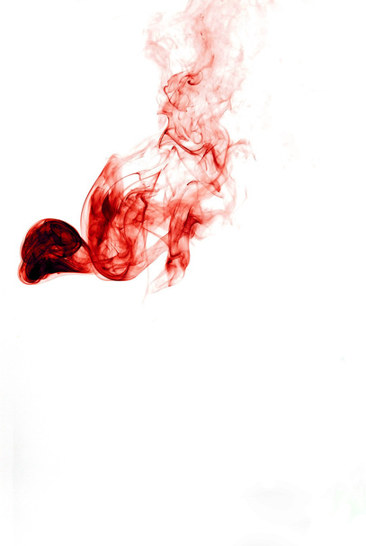 roter Rauch auf weiß - Foto, Bild