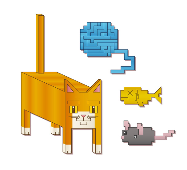 квадратная кошка
 - Вектор,изображение