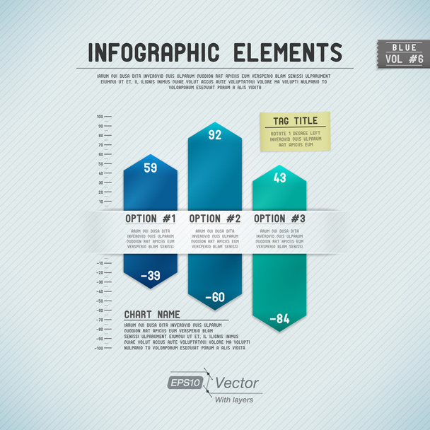 Detailed colorful infographic elements - Vektor, Bild