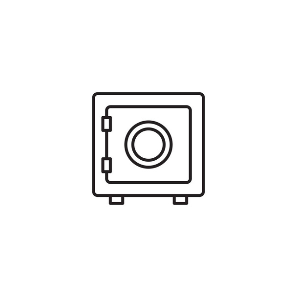 Icono de línea simple de caja fuerte
 - Vector, imagen
