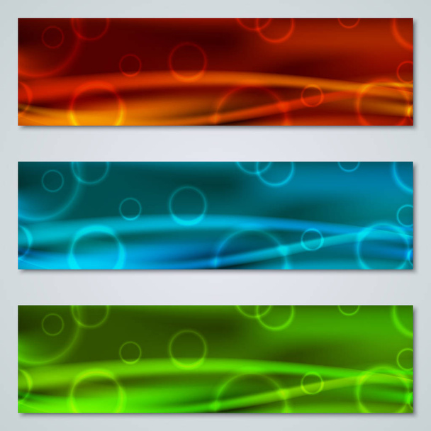 Abstract colorful blurred web banners vector templates collection - Vecteur, image