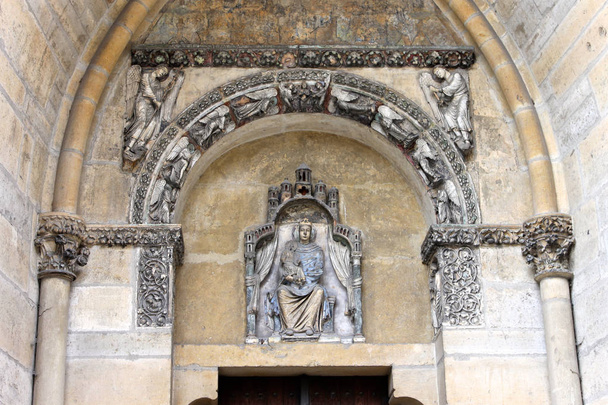 Reims, France. Détails de la Cathédrale Notre-Dame, grand édifice gothique de la ville française de Reims
 - Photo, image