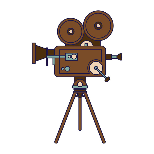 Vintage kino videokamera - Vektor, obrázek