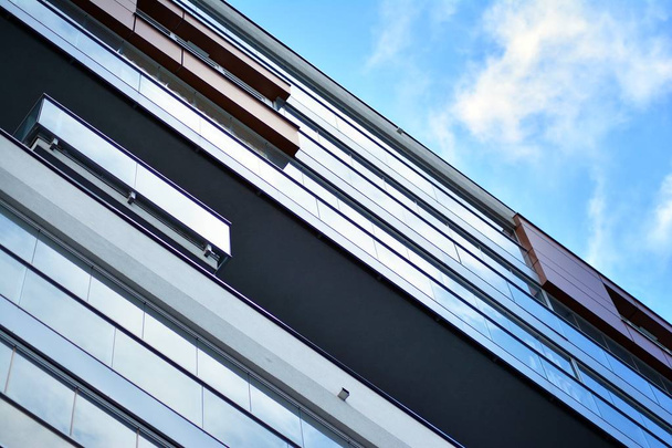 Abstract fragment of contemporary architecture. Residential modern building - 写真・画像