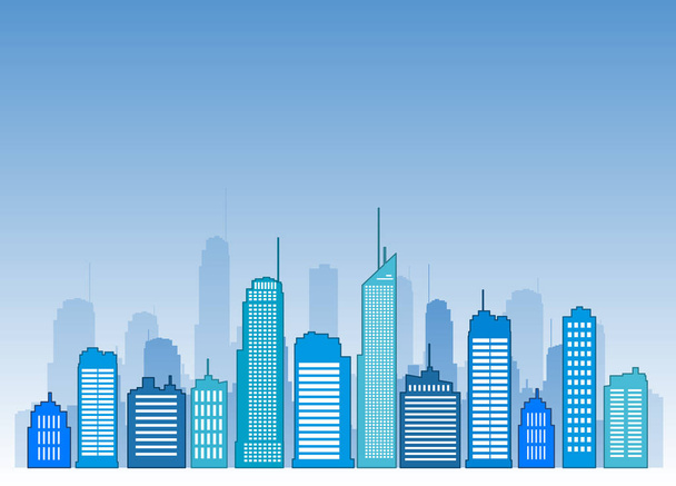 Vektor Städte blaues Gebäude Design - Vektor, Bild