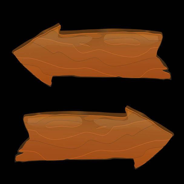 Wooden signs arrows vector illustration - Vecteur, image