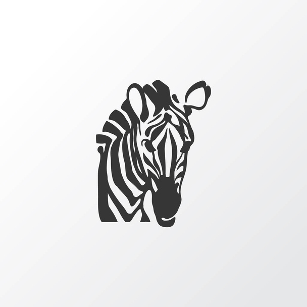 Zebra pictogram symbool. Premium kwaliteit geïsoleerd paard element in trendy stijl. - Vector, afbeelding