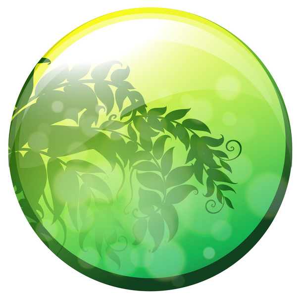 A circle with leaves inside - Vector, Image