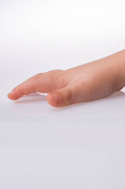 Mão aberta para um gesto isolado sobre fundo branco - Foto, Imagem