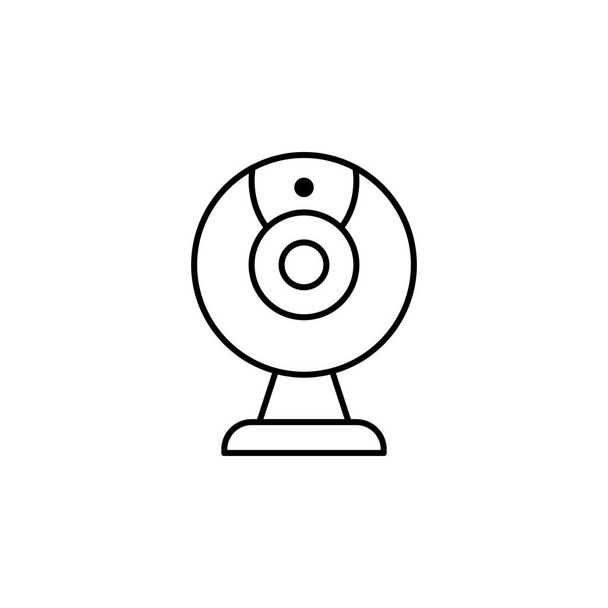 Cámara web de vídeo - icono de la cámara de chat, cámara web vectorial aislado, icono de la cámara web, Web cam vector
 - Vector, Imagen