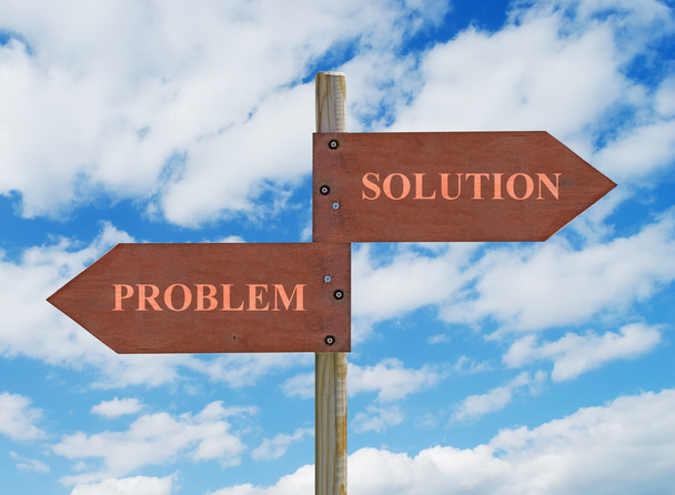 PROBLEM vs SOLUTION - Photo, Image