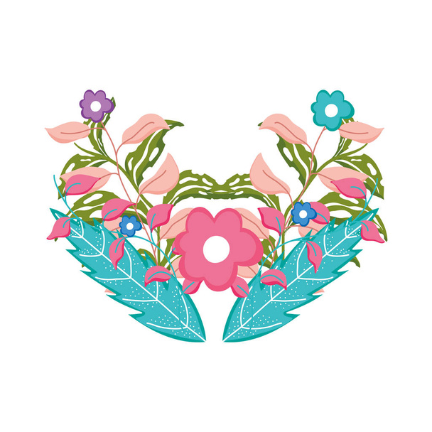 cute floral decoration icon vector illustration design - Vettoriali, immagini