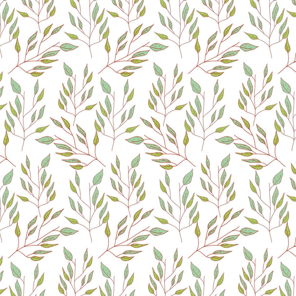 cute leafs pattern background vector illustration design - Vecteur, image
