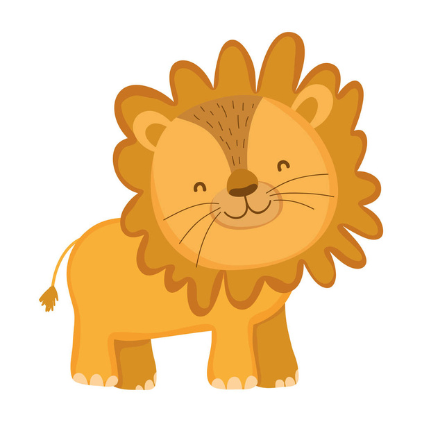 cute and little lion character vector illustration design - Vettoriali, immagini