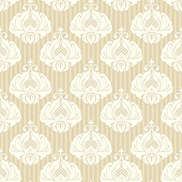 Classic ornamental wallpaper, vector seamless pattern - Vetor, Imagem