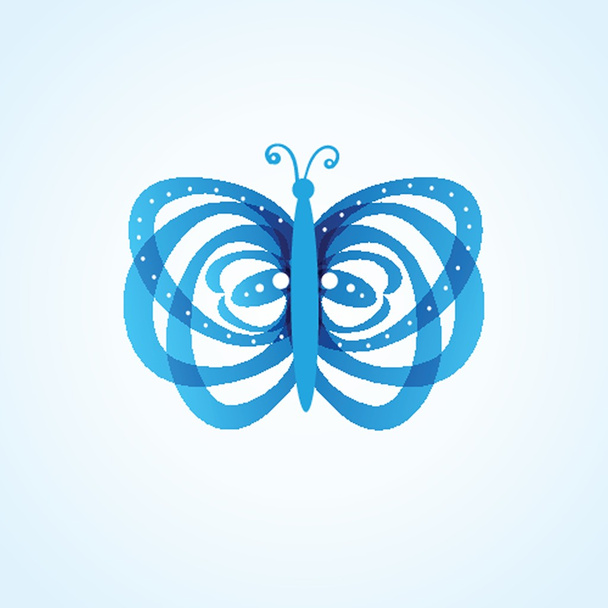 Butterfly isolated on white background - Vector, afbeelding